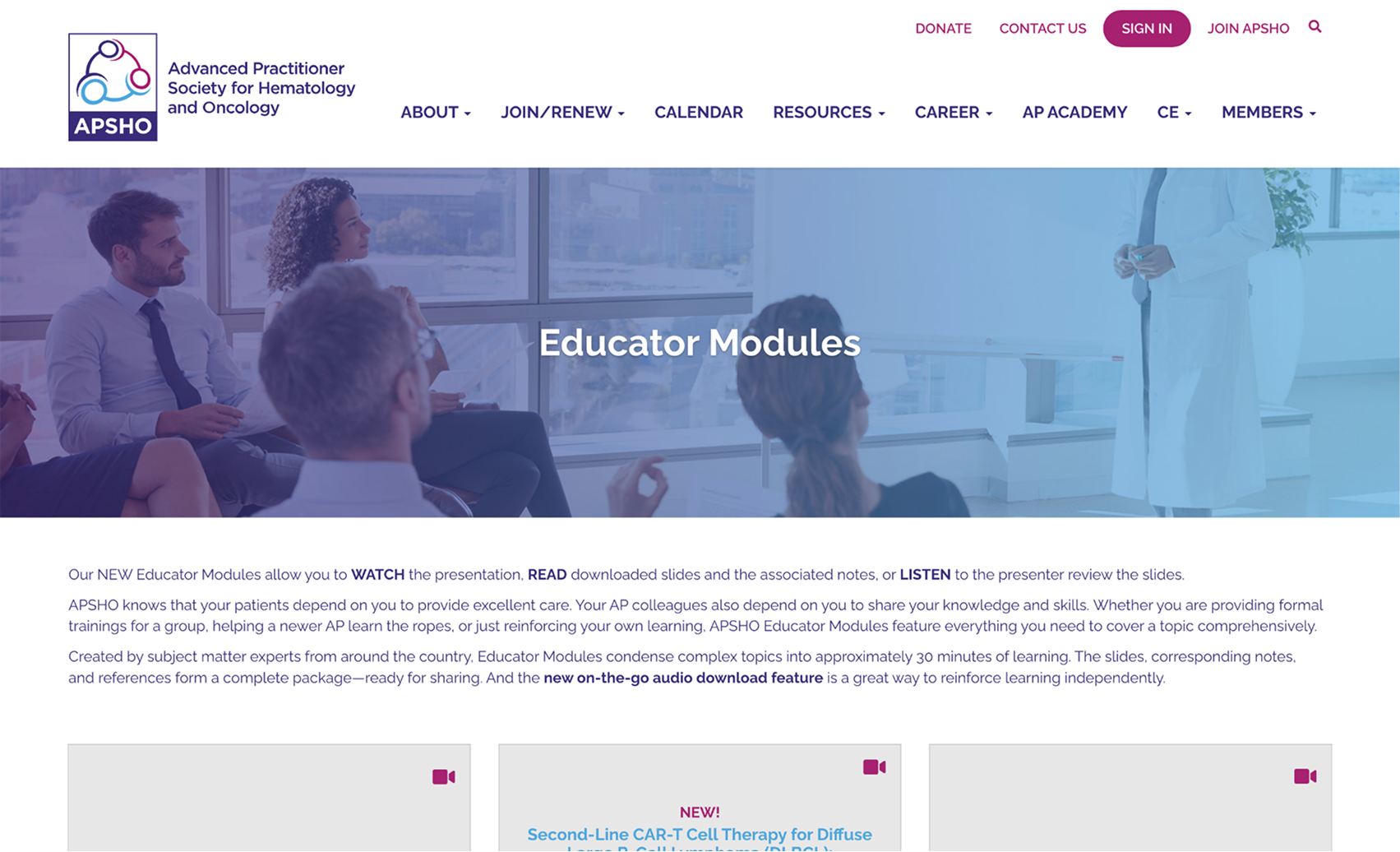 APSHO Educator Modules